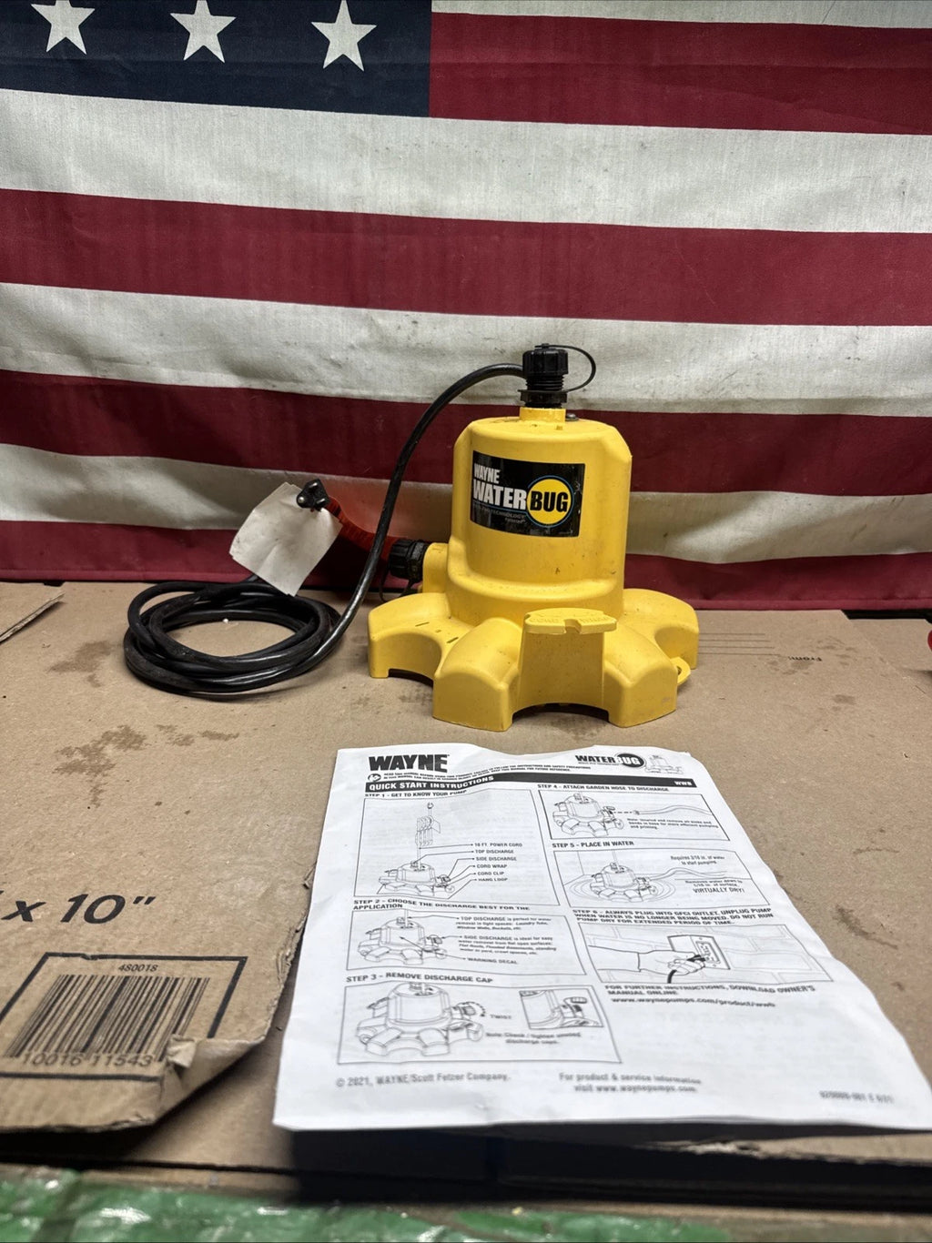 Wayne 1/6 HP WaterBUG Submersible Utility Pump with Multi-Flo Technology USED]