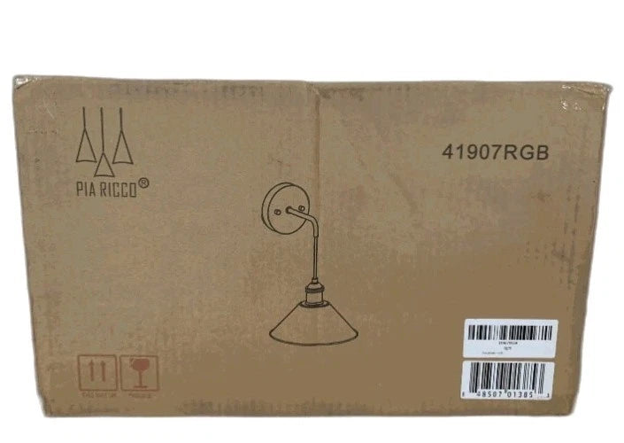 Uixe 8.8" Vintage Black Wireless Wall Lamp w/ Battery Operated Sconce Open Box