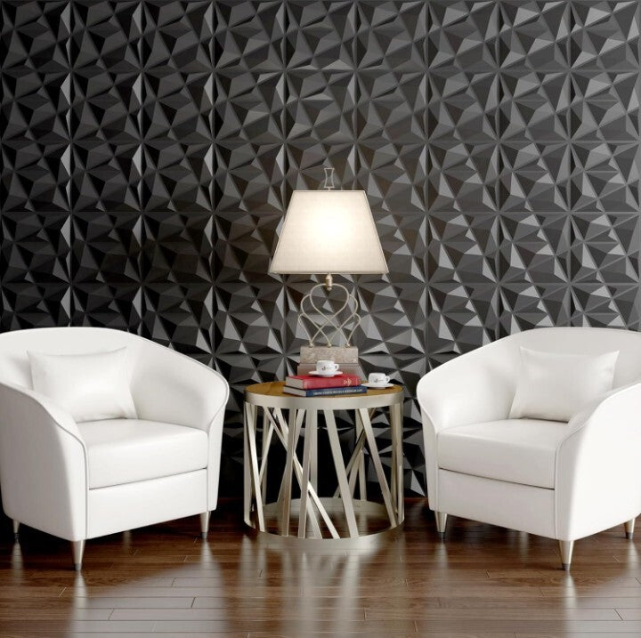 MIX3D 30 Pack 3D Wall Panels, Modern Diamond Textured Design for Interior