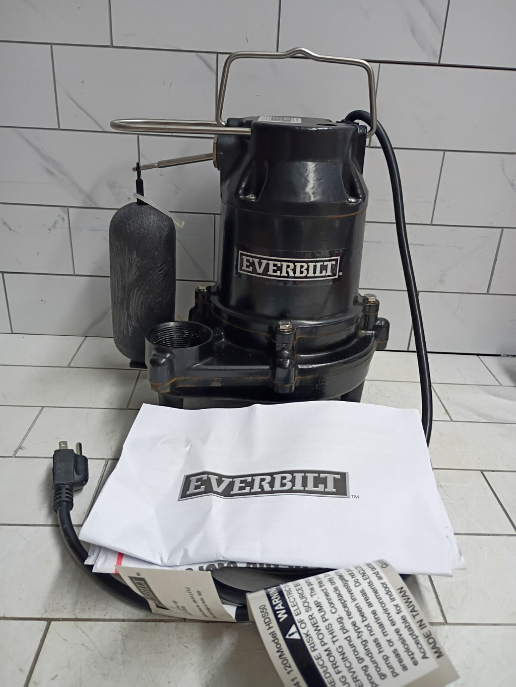 Everbilt  HDS50 1/2 HP Cast Iron Sump Pump Used, Read Description