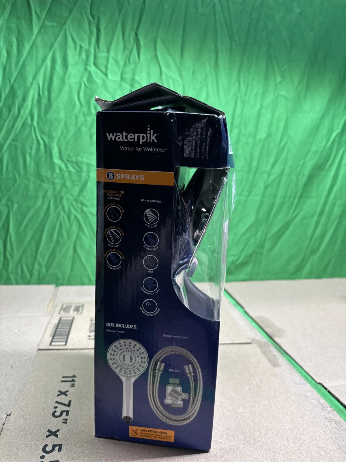 Waterpik 8-Spray Wall Mount Magnet Multi Height Handheld Shower Head 1.8 GPM