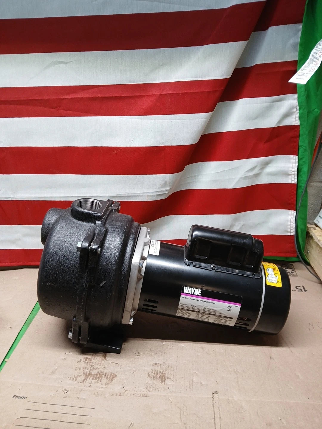 Wayne 2 HP Permanent Lawn Sprinkler Pump New-Open Box.