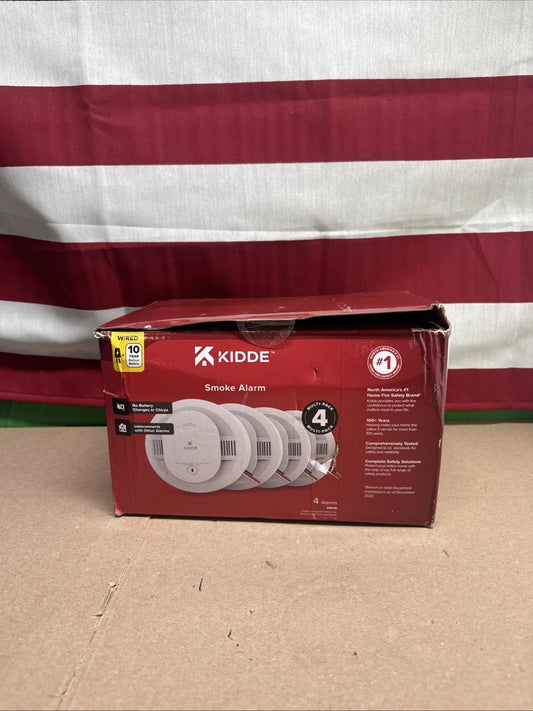 Kidde Smoke Alarm Model 20SA10 Hard Wired Detector 10 Year battery 4 Pack