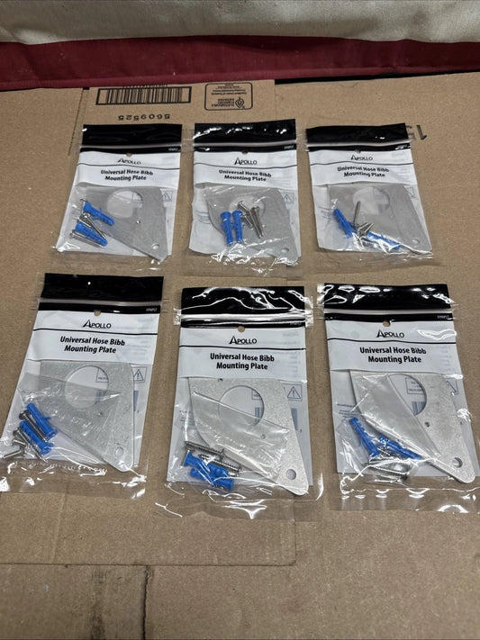 Lot Of 6 Universal 1-3/8 in. Hose Bibb Steel Mounting Plate By APOLLO