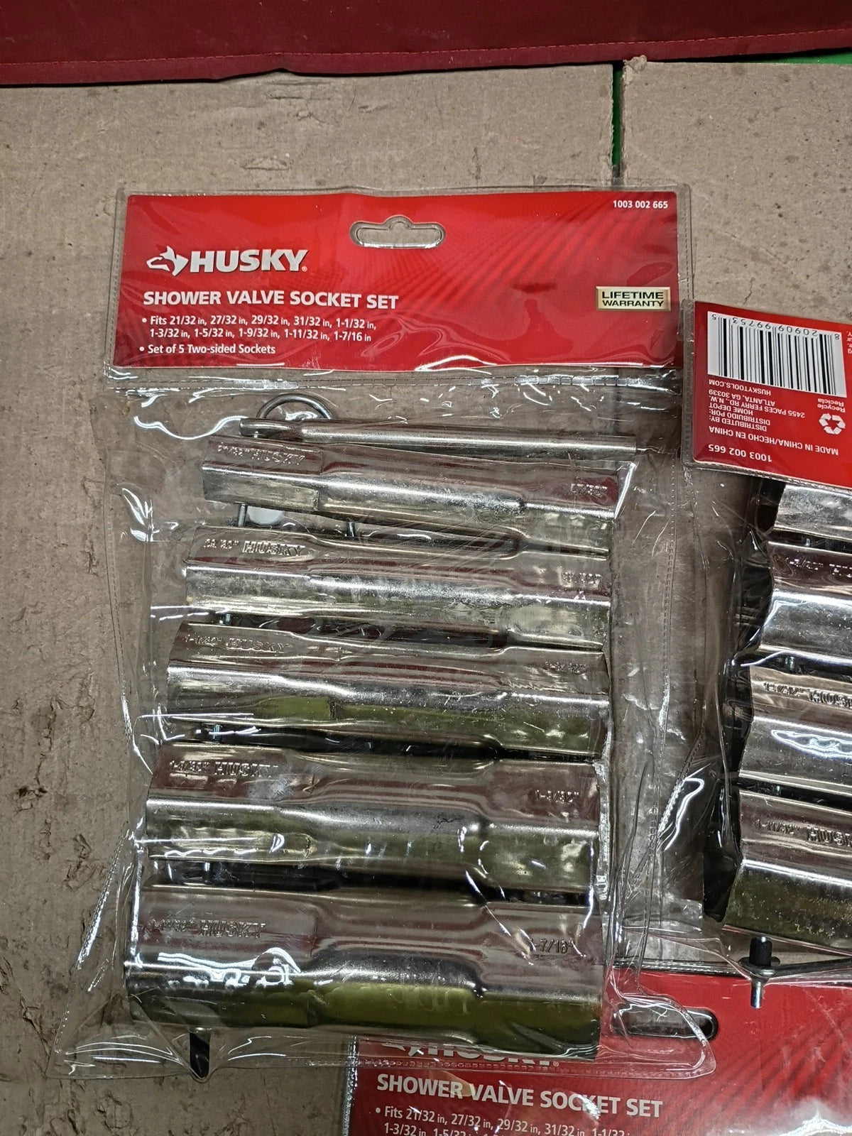 5PK Husky Shower Valve Socket Set Stem Valve Removal Tools 1003002665