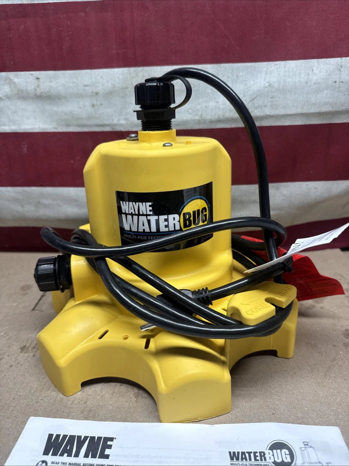 Wayne 1/6 HP WaterBUG Submersible Utility Pump with Multi-Flo Technology NOB