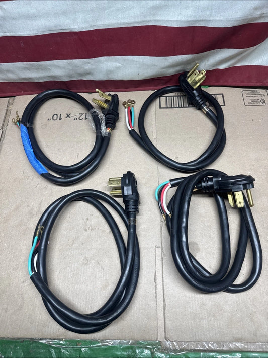 4 Pack Everbilt 6Ft & 4FT 30 Amp,4-wire, Electric Dryer Cord,M934,61255HD (Read)