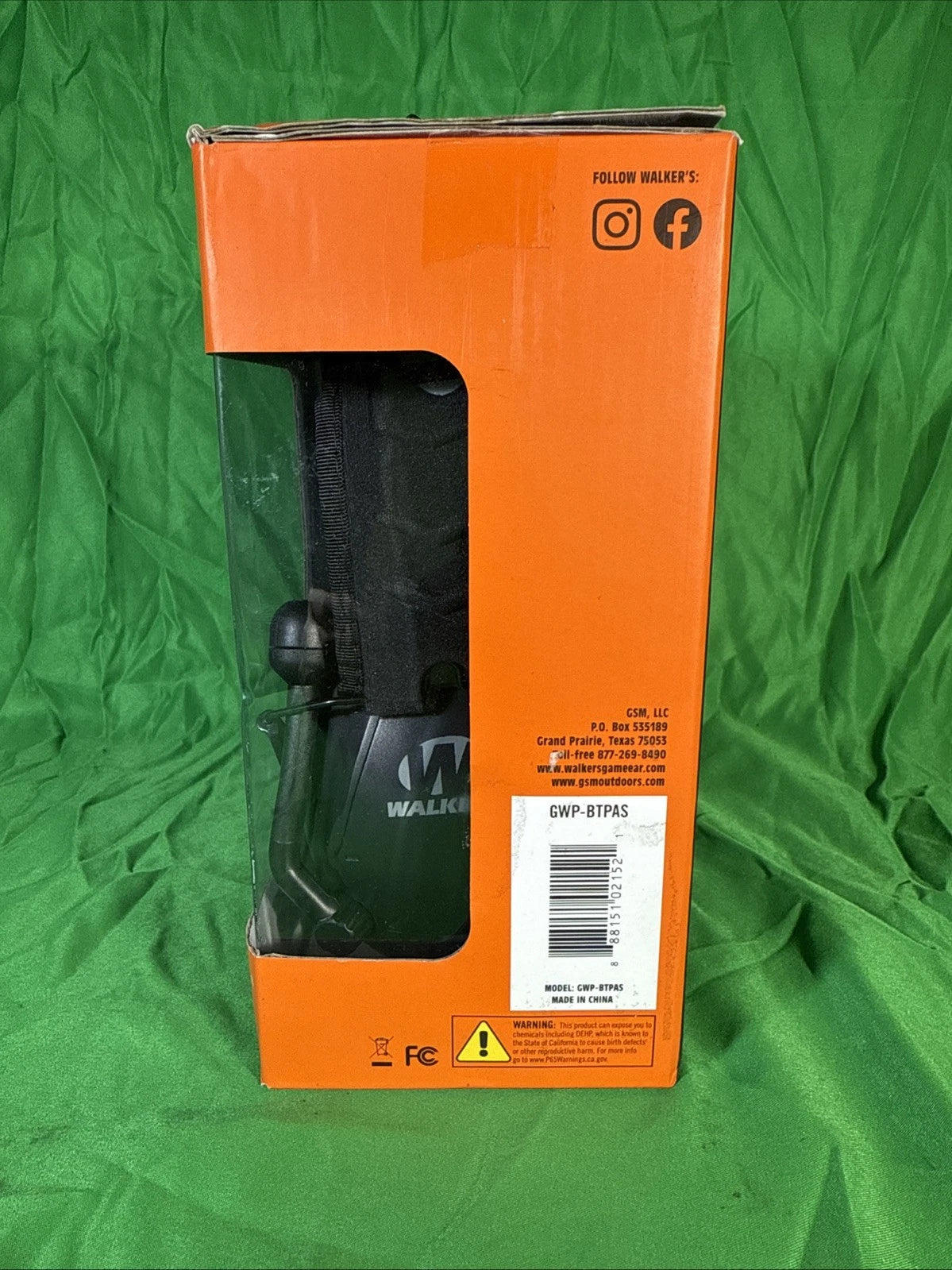 Walker's Bluetooth Passive Protection Muff CVC Noise Cancellation Clear