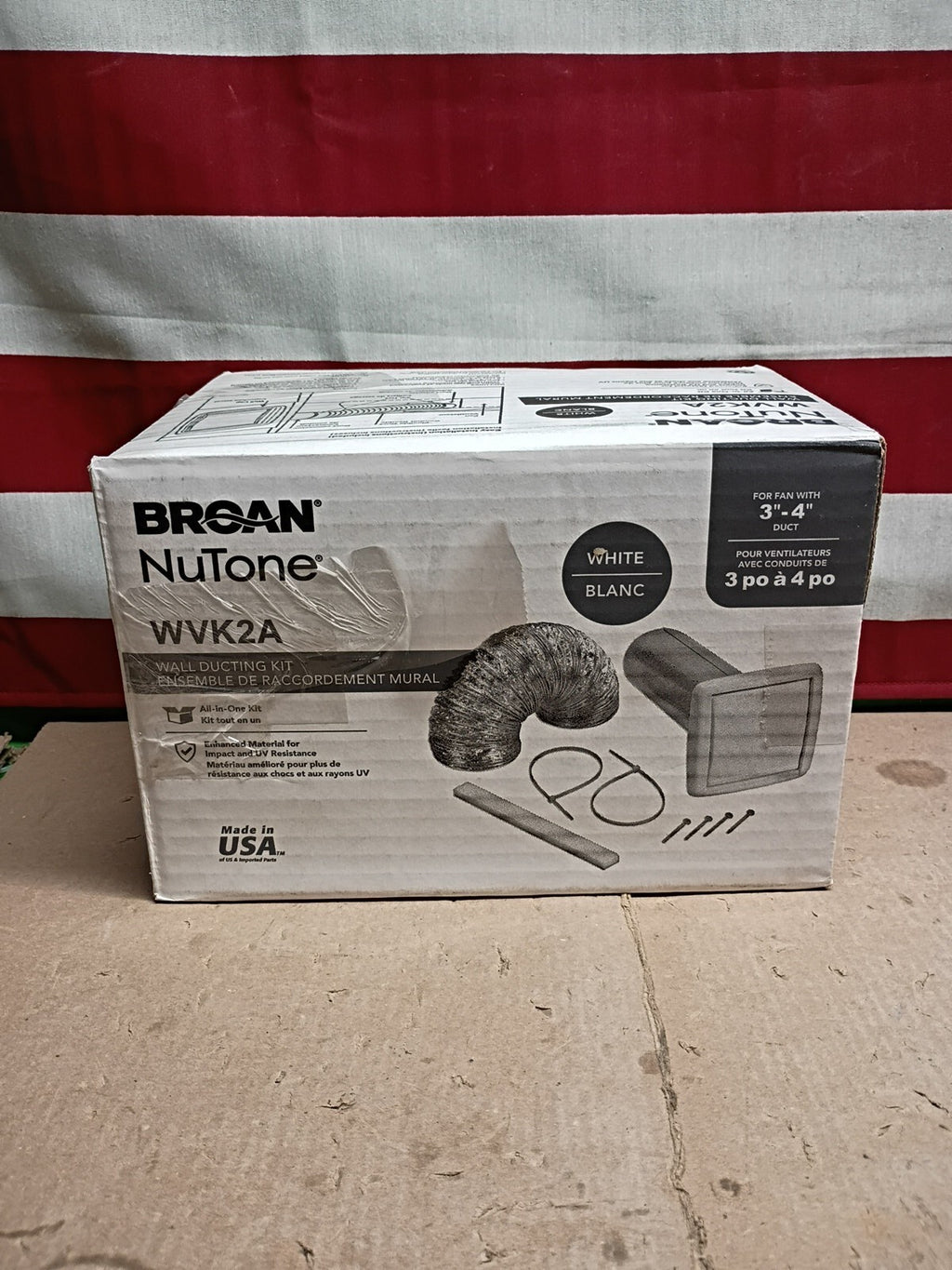 Broan-NuTone WVK2A Flexible Wall Ducting Kit for Ventilation Fans Exhaust Fans||