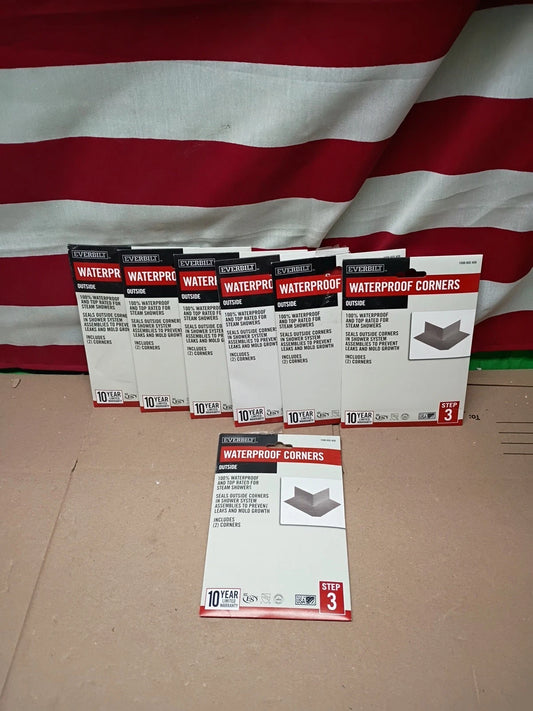 LOT OF 7 2pk Everbilt Watershield Shower System Waterproof Outside Corners