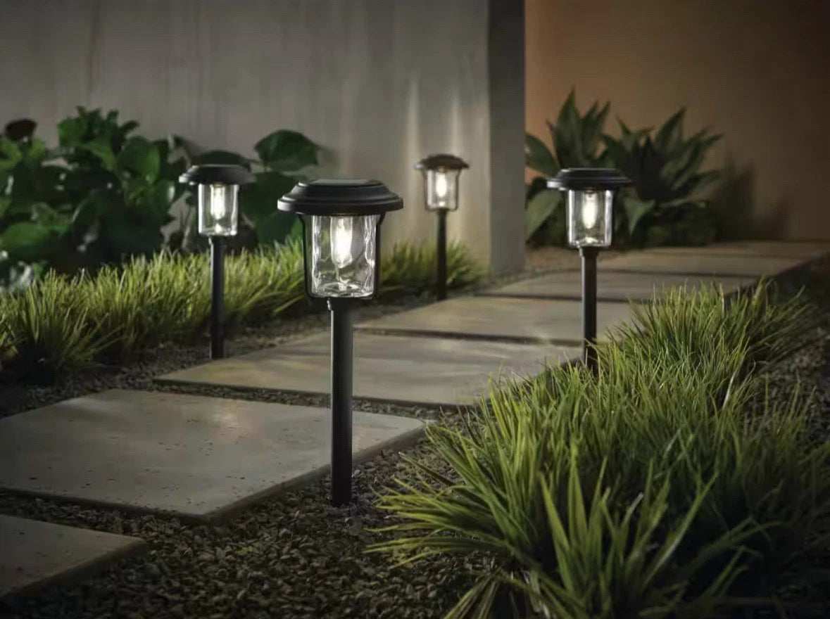 4pack Hampton Bay Laurelview 14 Lumen Black LED Weather Resistant