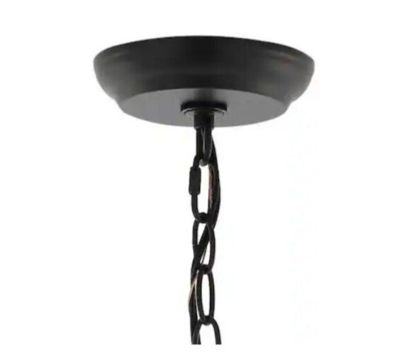 Glendale 6.75 in. 1-Light Black/Clear Outdoor LED Pendant Farmhouse Open Box
