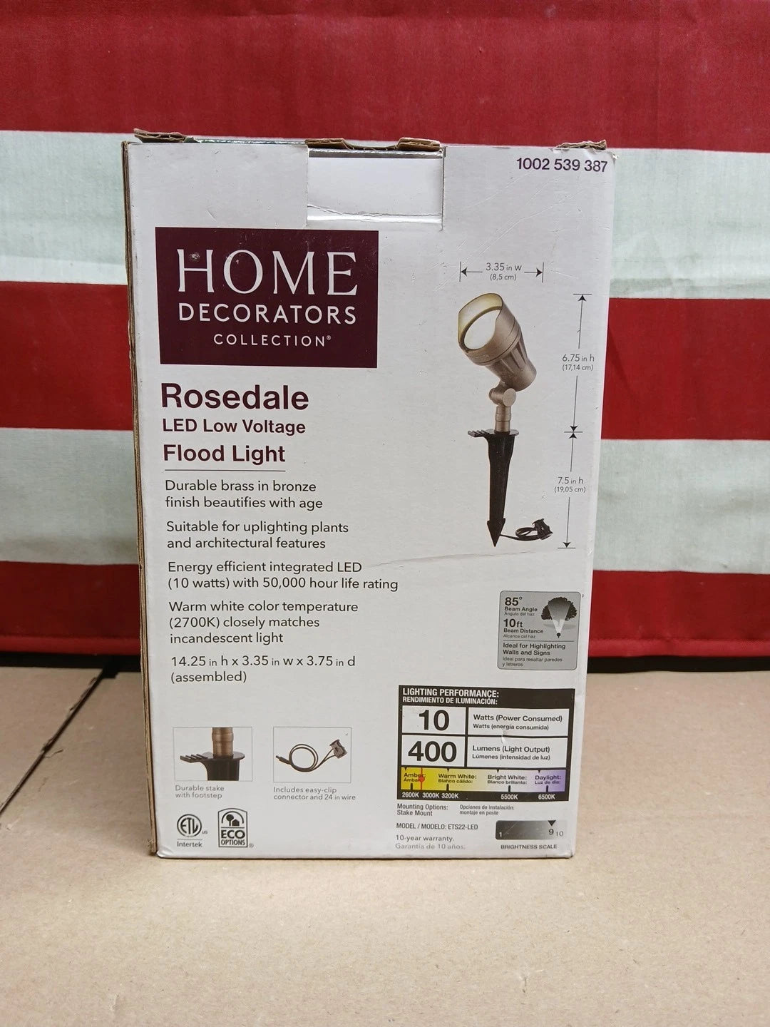 Home Decorators 50-Watt Rosedale Brass In bronze LED Landscape Flood Light