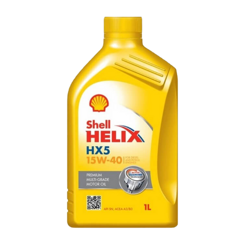 6 Pack Shell Helix HX5 15W-40 Motor Oil 1L 0.946Qt for Gasoline Engines