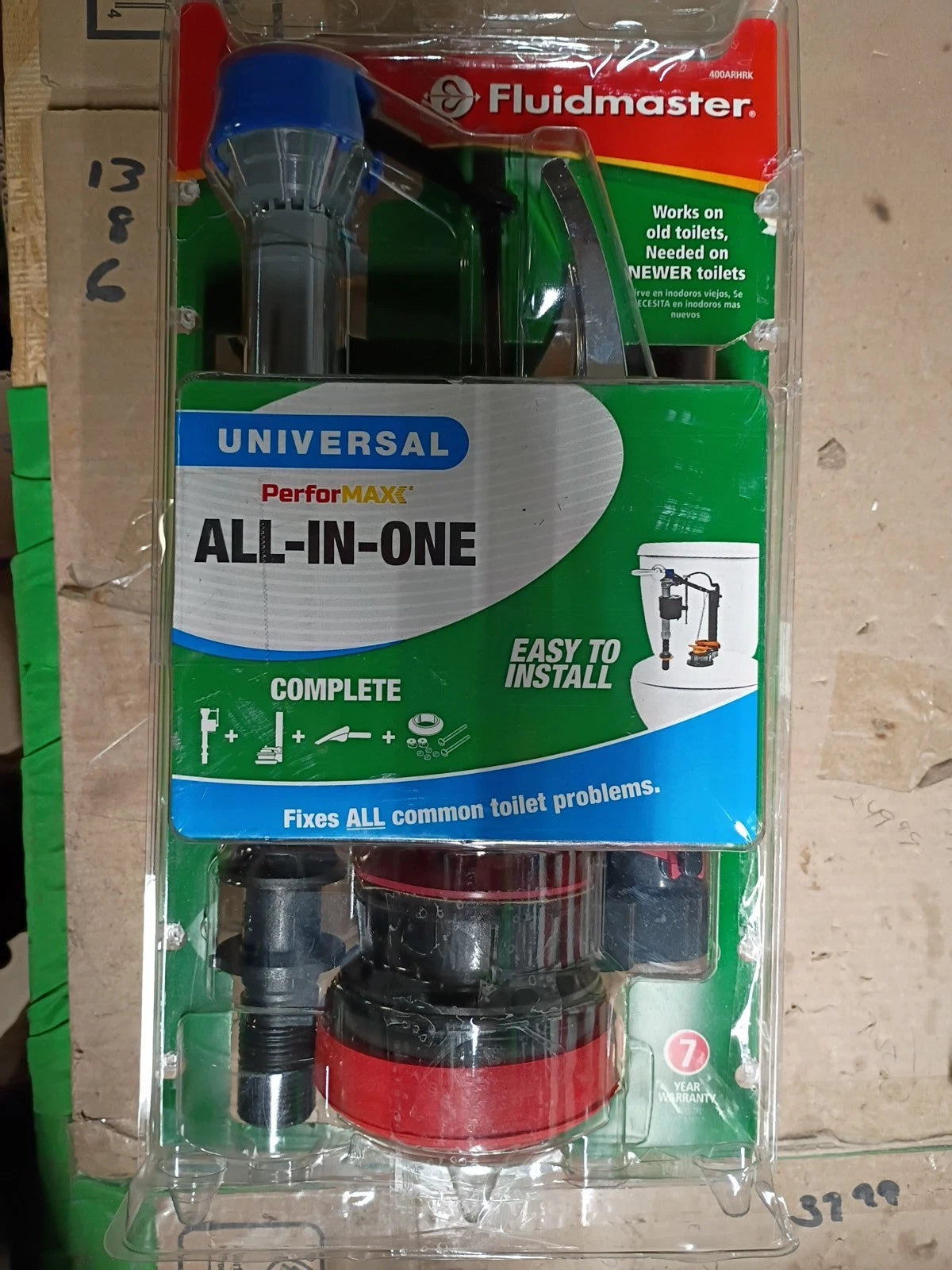 11pk Fluidmaster 400ARHRK Universal Complete Toilet Repair Kit 10" H Open Box