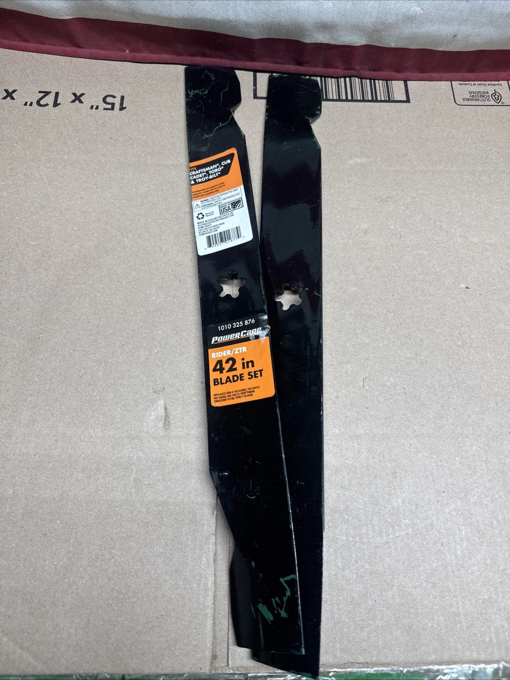 Powercare 42" Blade Set Rider/ZTR Craftsman Cub Cadet Troy-Bilt Toro Mowers