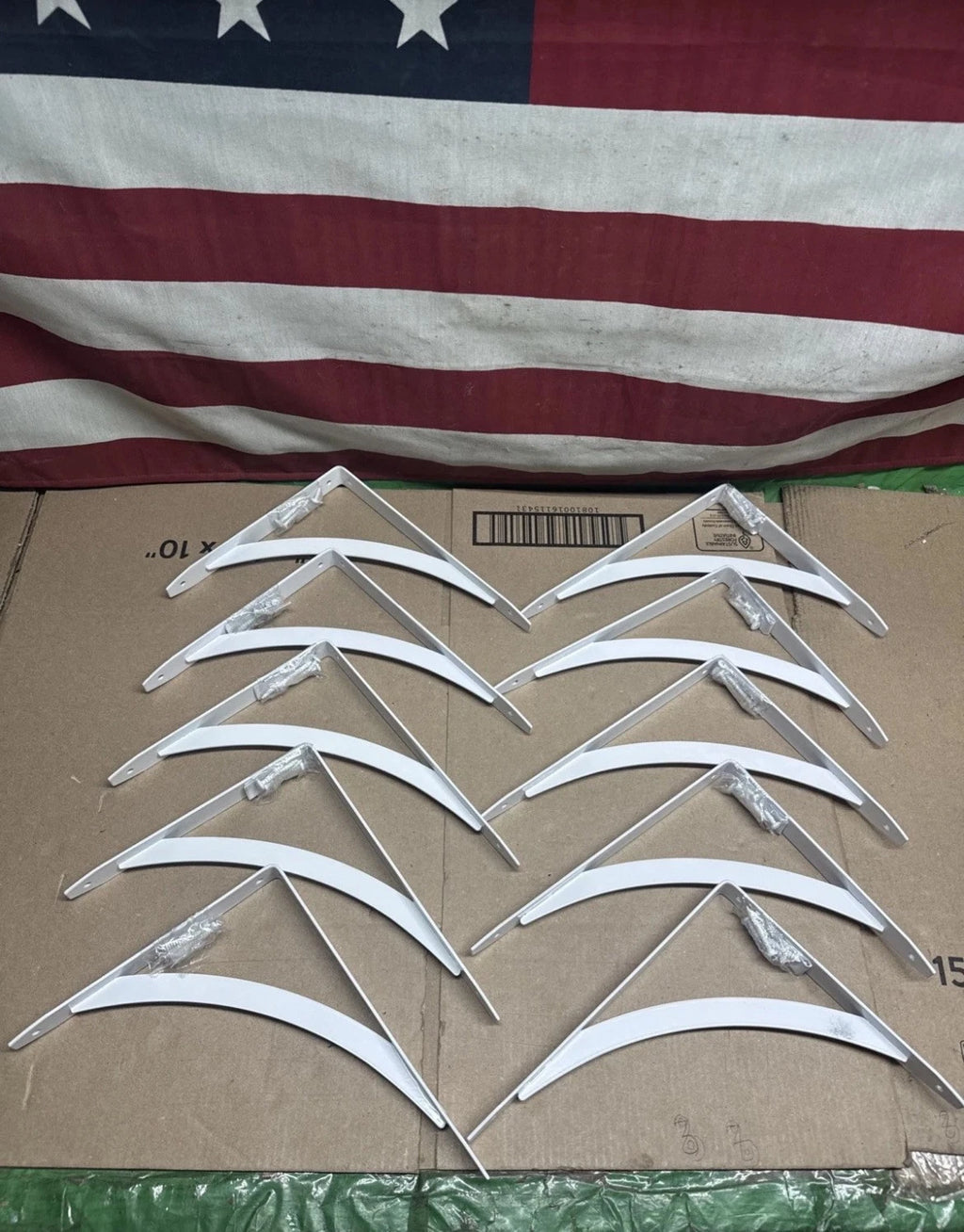 10-PACK Everbilt 10" White Cove Arch Decorative Shelf Brackets NEW