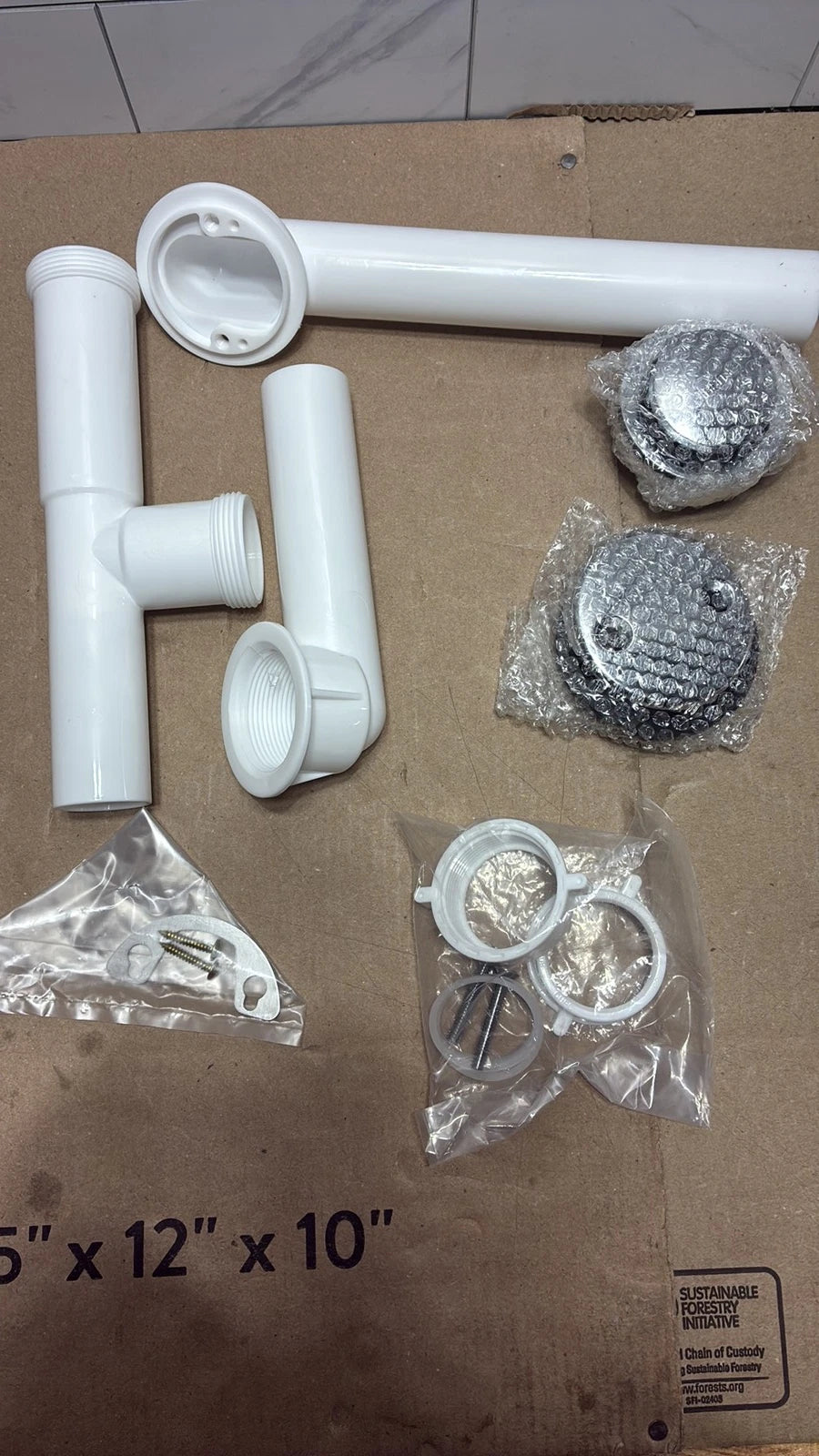 DANCO Touch-Toe push top Tub and Bath Drain Kit - Chrome - 51930