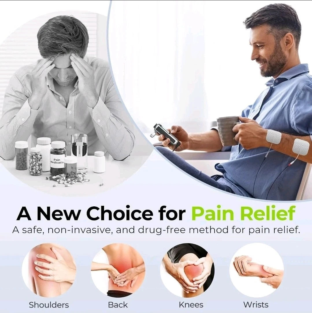 AUVON Rechargeable Digital TENS Unit Muscle Stimulator with 600 mAh Battery,...