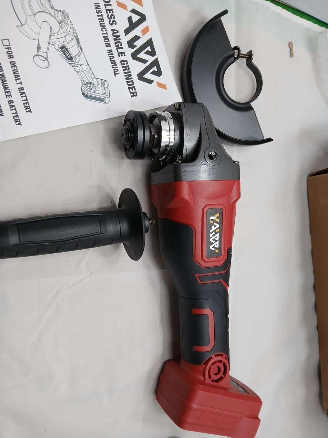 YAWV Cordless 4-1/2 Power Angle Grinder Cutting Disc Power 11000 RPM Open Box