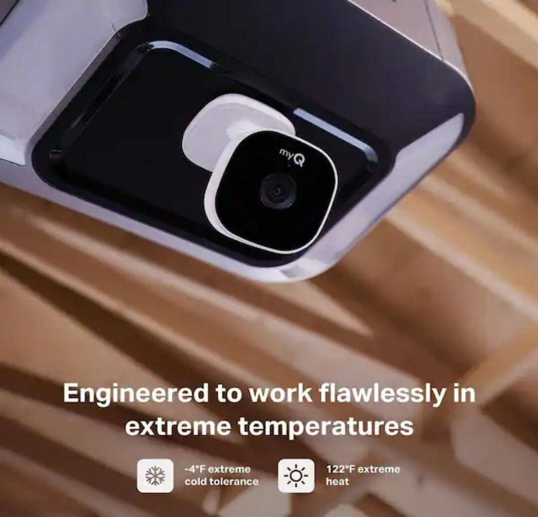 myQ - Smart Garage Security Camera - HD 1080p - Indoor Wi Fi - White OPEN BOX.