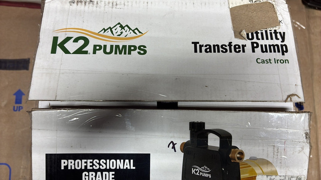 K2 UTT05001K Pumps Utility Transfer Pump 1/2 Hp Cast Iron 7A 1500GPH OPEN BOX