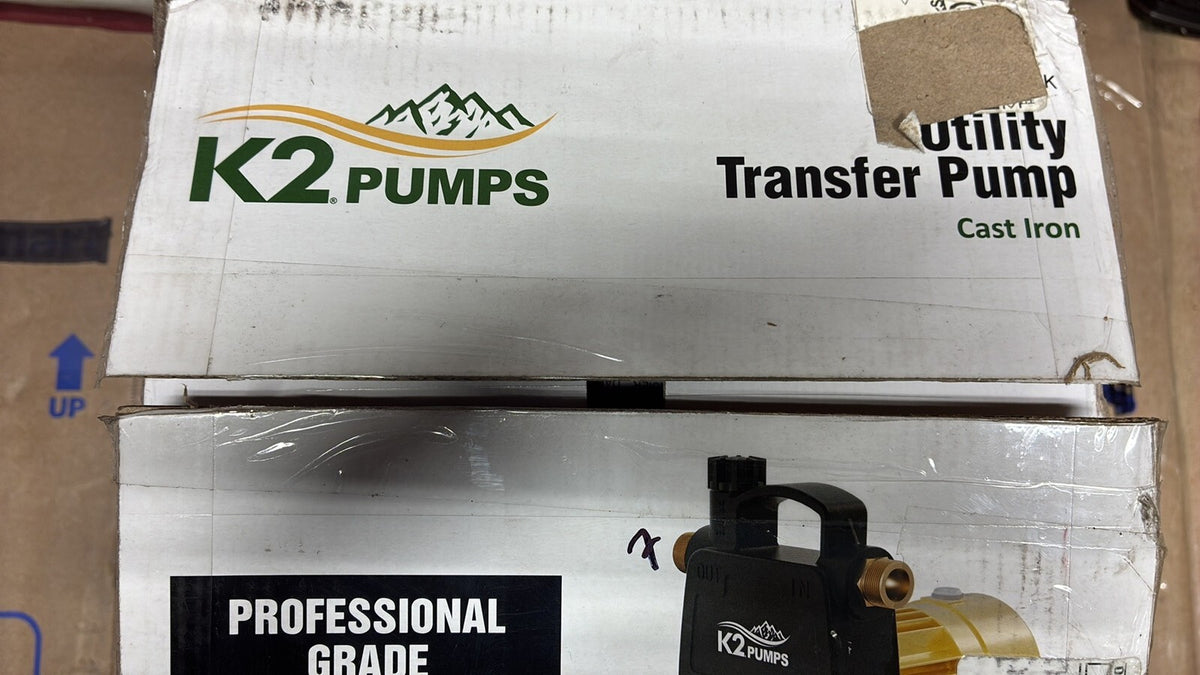K2 UTT05001K Pumps Utility Transfer Pump 1/2 Hp Cast Iron 7A 1500GPH OPEN BOX