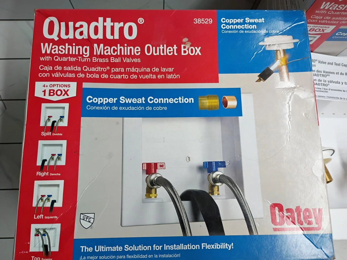 (2 Pack) Oatey 38529 Washing Machine Center Drain Outlet Box With Swt Valves OB