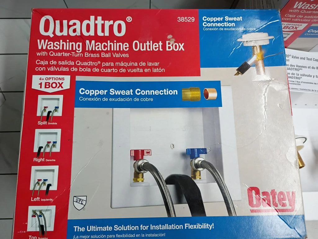 (2 Pack) Oatey 38529 Washing Machine Center Drain Outlet Box With Swt Valves OB
