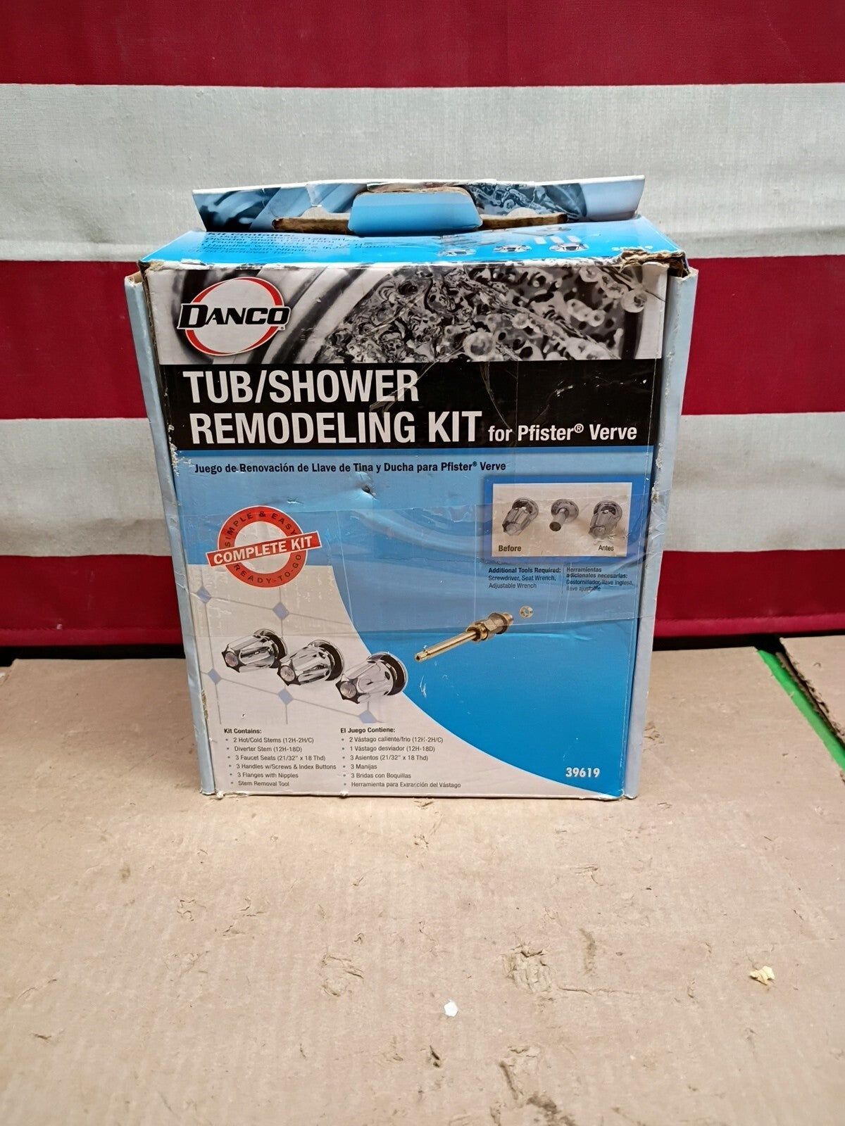 Danco 39619 Tub/Shower Remodeling Kit for Pfister Verve CHROME NEW Open Box