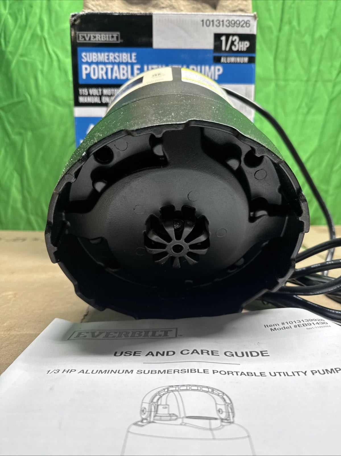 Everbilt 1/3 HP Submersible Aluminum Utility Pump.