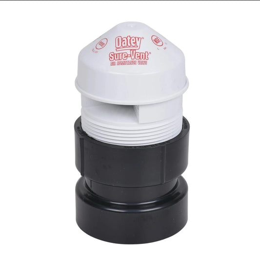Oatey 39019 Sure-Vent 2-Inch ABS Adapter 1-1/2-Inch Air Admittance