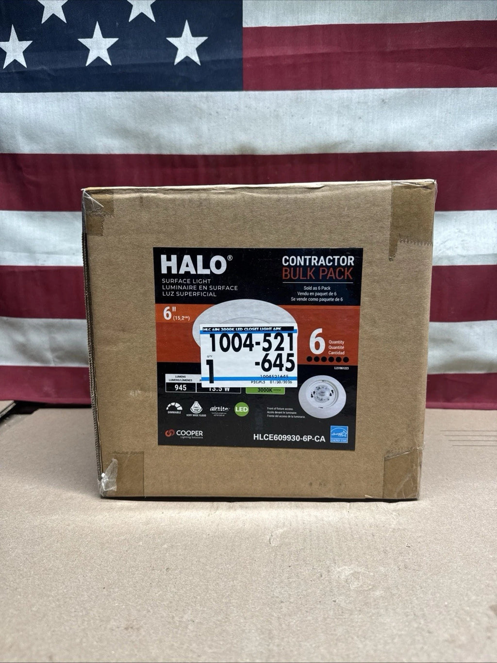 HALO 6in 3000K LED Recessed Light Trim (6-Pack) HLCE609930-6P-CA