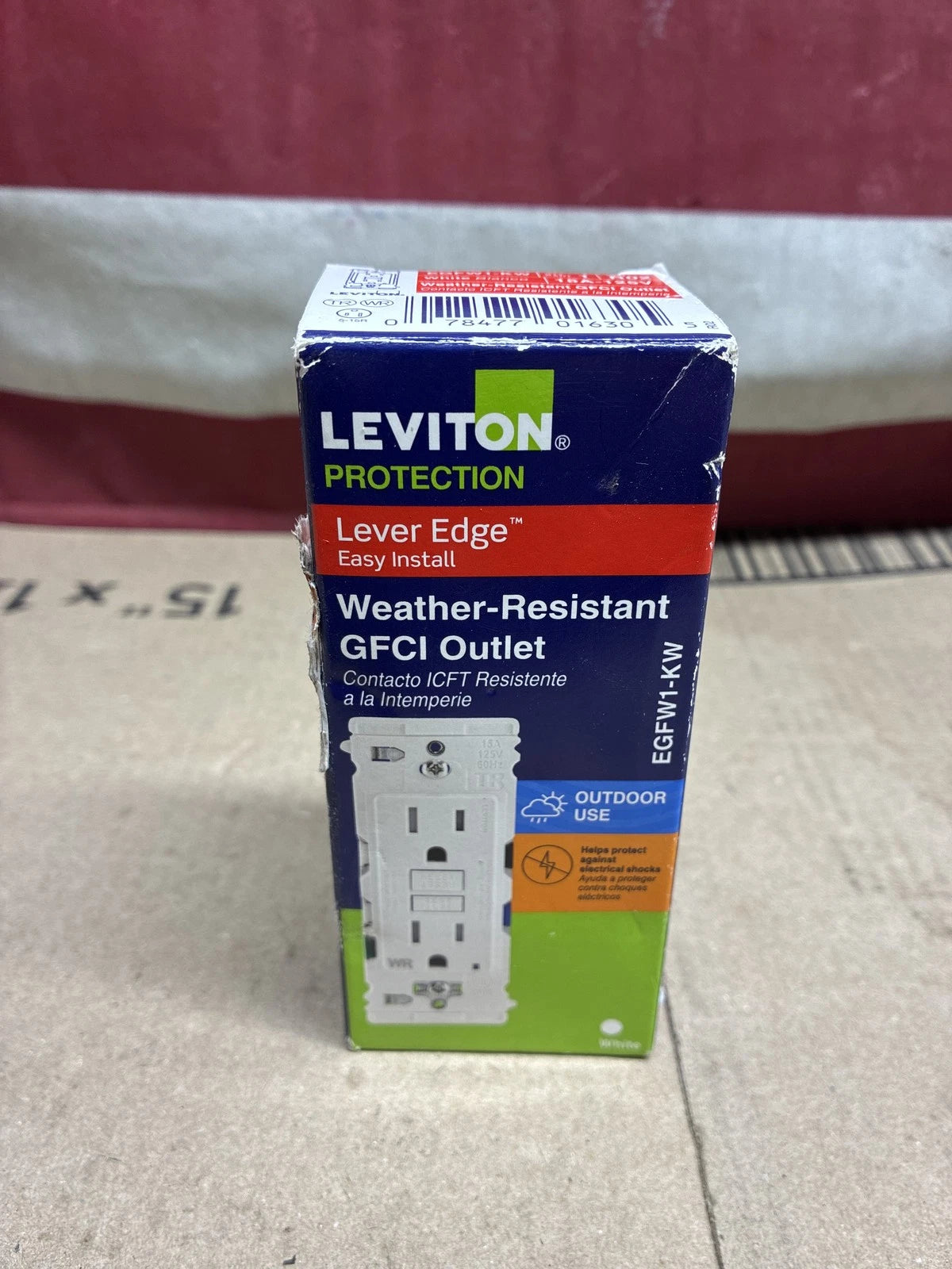 Lever Edge 15 Amp 125 Volt Self-Test Tamper/Weather Resistant GFCI Duplex Outlet