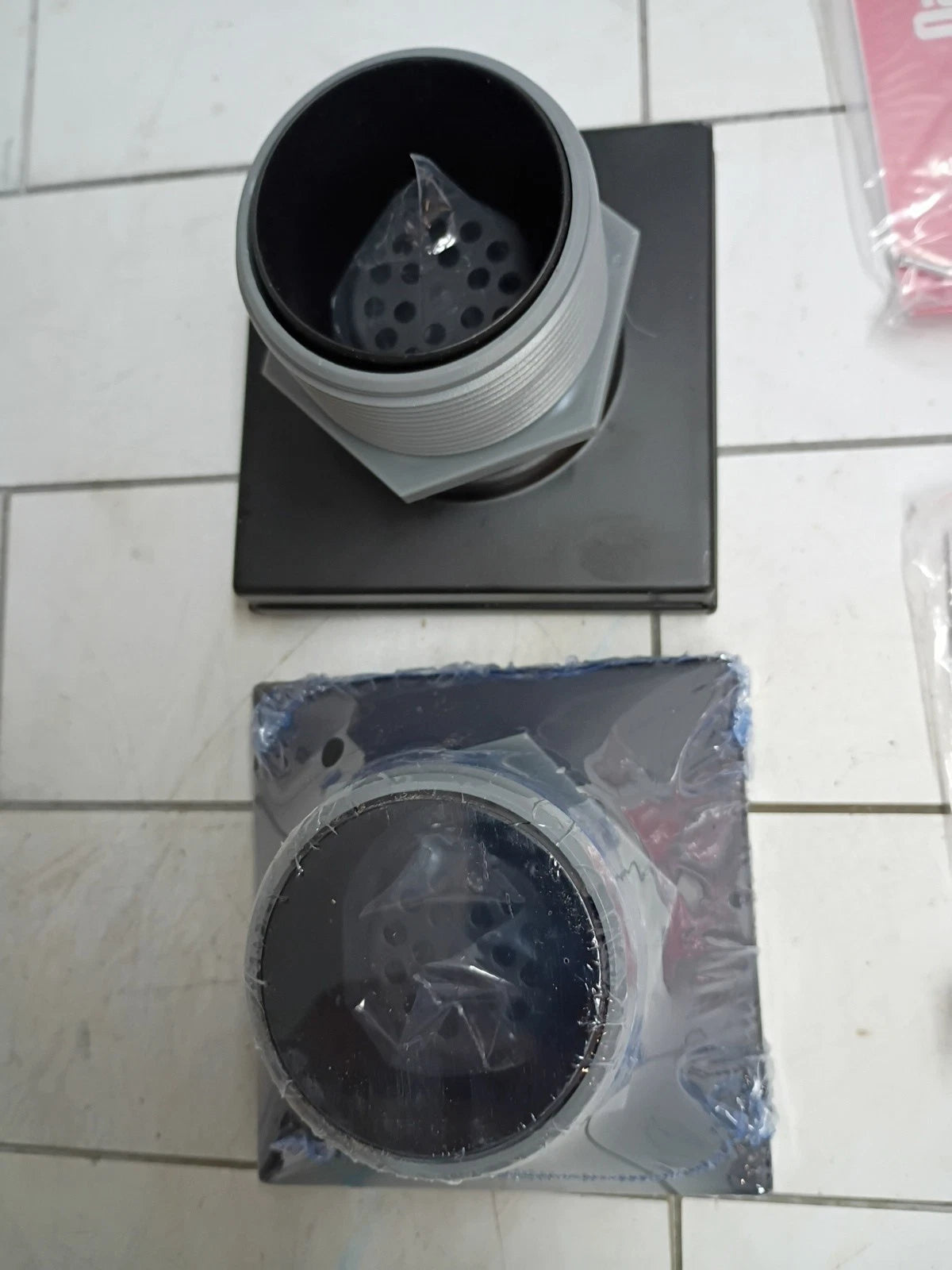 2 pack Oatey Designline 4 in. x 4 in. Shower Drain DS32040 Matte Black New OB