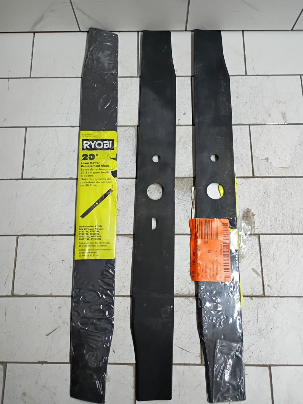 (3 Pack) Ryobi AC04020 20" Lawn Mower Blade OEM Fits 40V Mowers