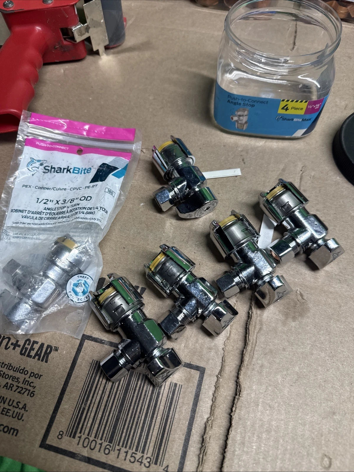 SharkBite Max 1/2” Angle Stops LOT OF ASSORTED STOPS READ DISCRIPTION