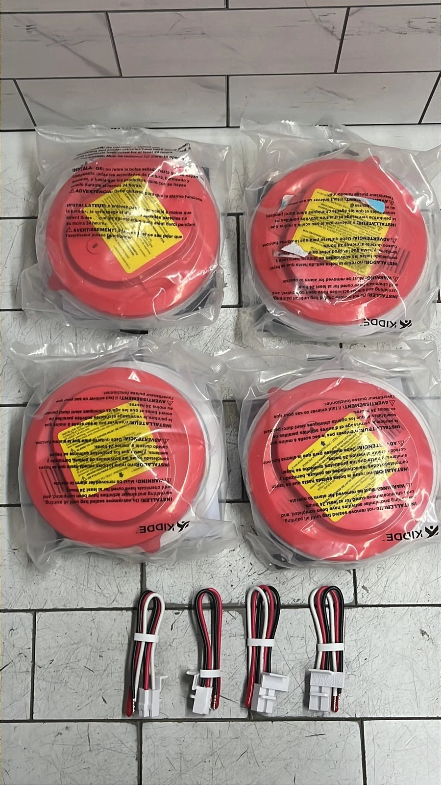 4 Pack Kidde Smoke Alarm Model 20SAR Hard Wired Detector, battery, NEW OPEN BOX