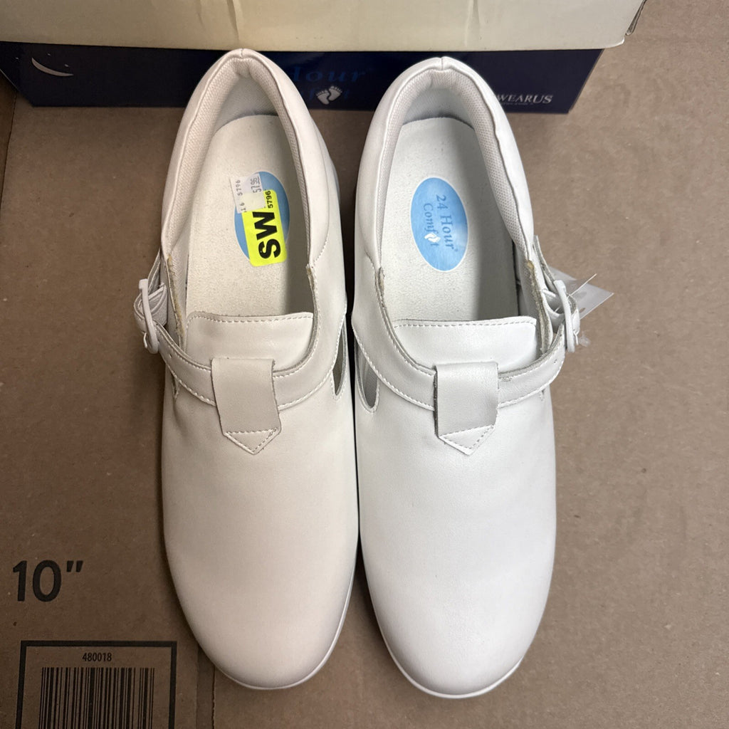 24 HOUR COMFORT Willa Women's Wide Width Leather Shoes size 11 nurse