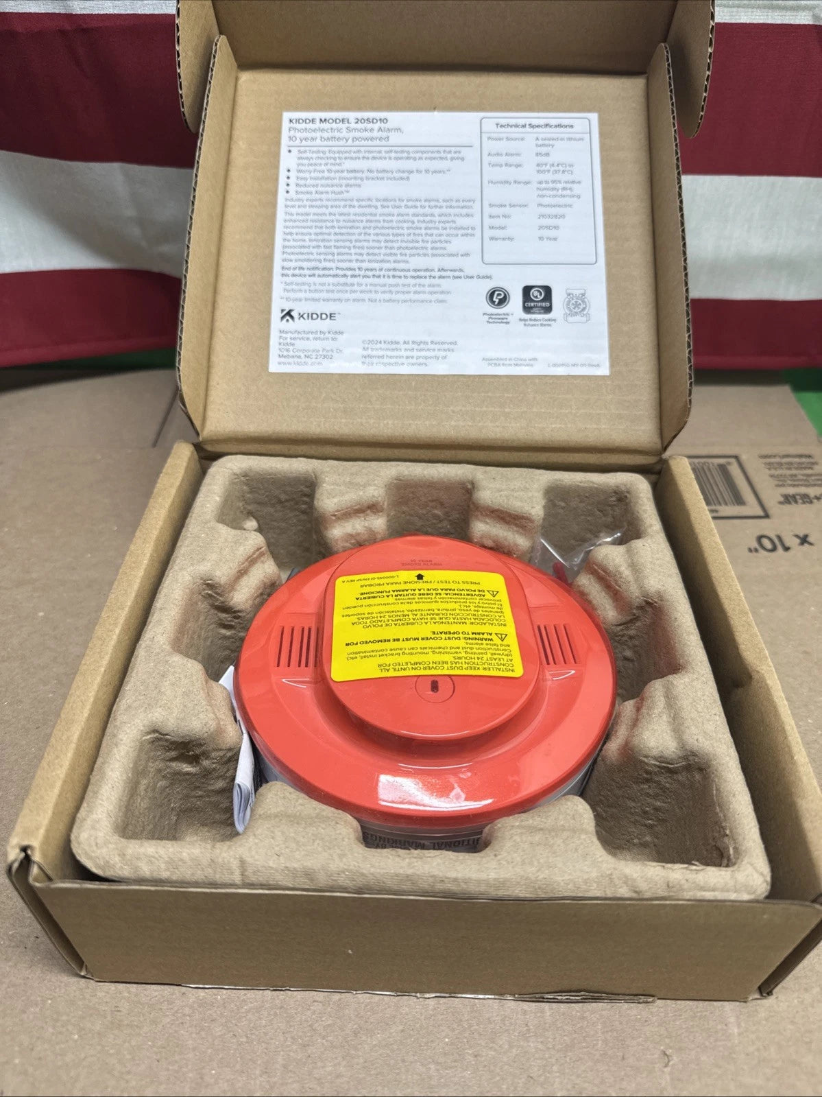 Kidde 10Yr Battery Smoke Detector W/LED Warning Light 1pk-Mdl:20SD10