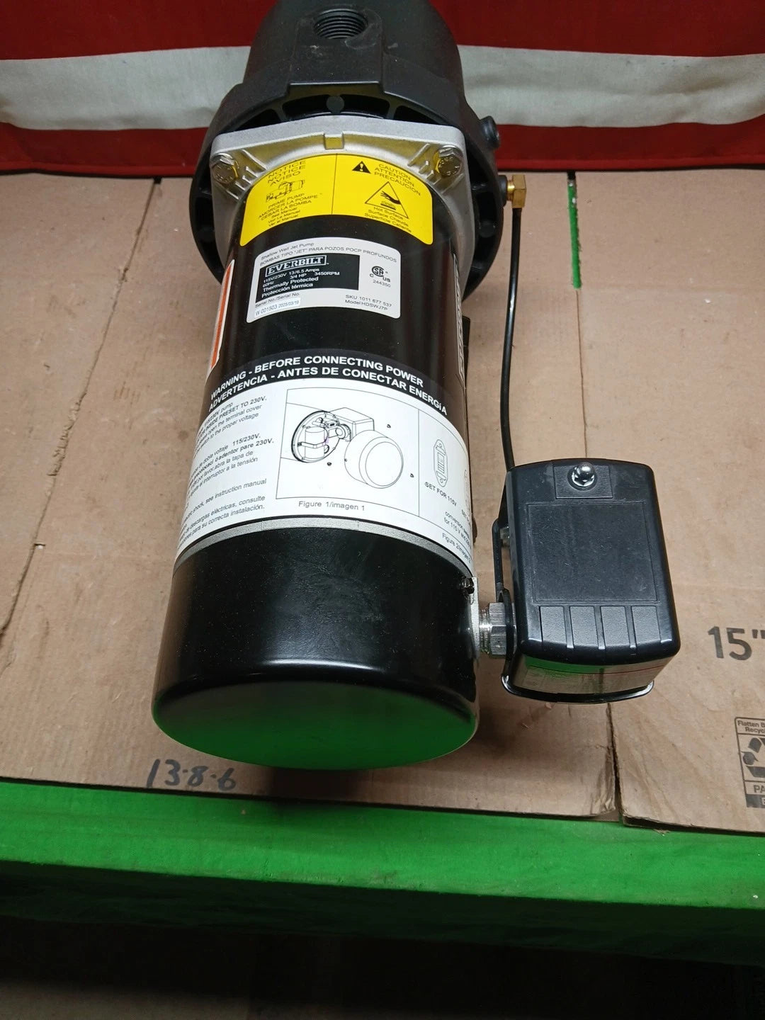 Everbilt Shallow Well Jet Pump Plastic 3/4HP HDSWJ7P ***PARTS ONLY***