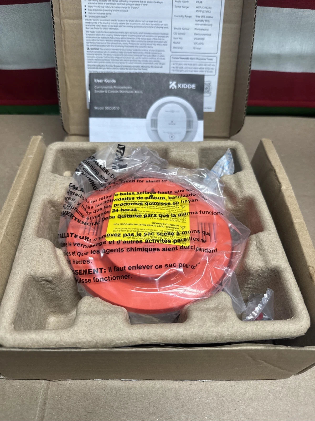 Kidde Smoke & CO Detector , 10-Year Battery, LED Warning Indicators 30CUD10.
