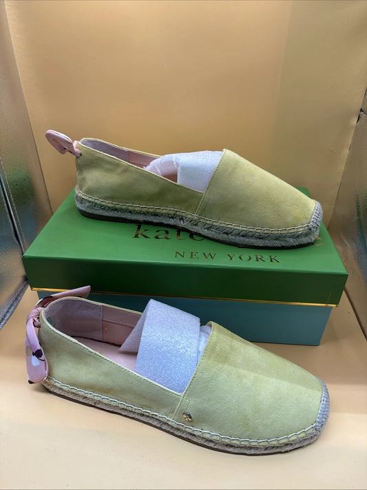 Kate Spade New York Size 8.5 Grayson Espadrille Sandals Yellow Pink Bow