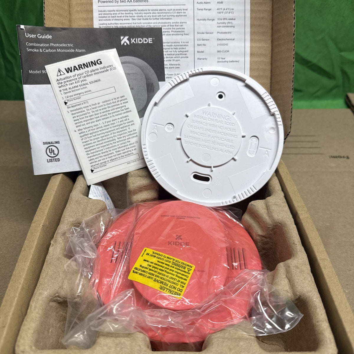 Kidde Smoke & CO Detector, AA Battery, LED, Apr 2023 (900-CUDR)