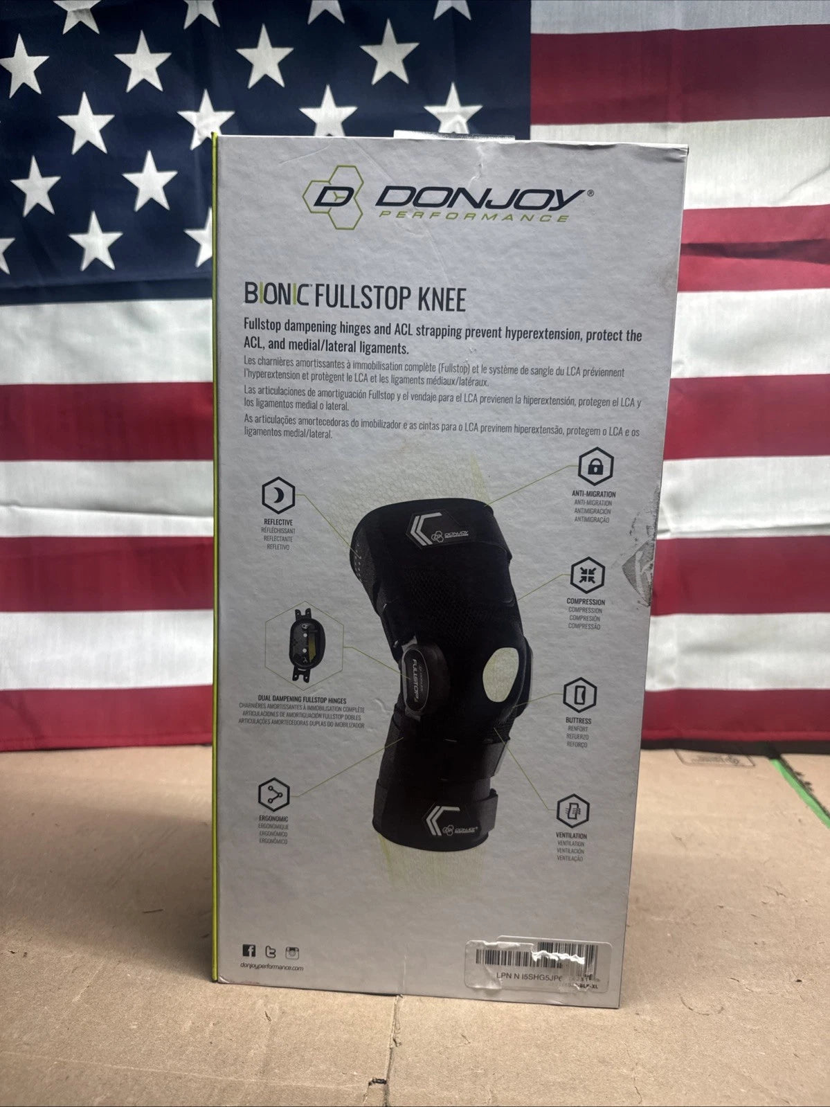 DonJoy Performance Bionic Fullstop Knee Brace (Black/Extra Large)