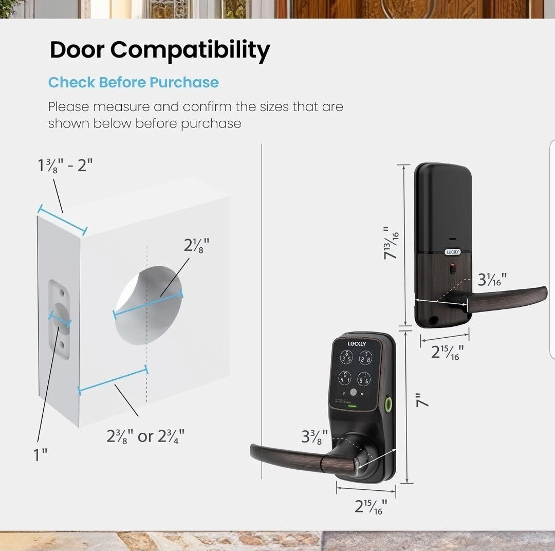 Secure Plus Bluetooth Smart Door Lock, Keyless Entry with PIN Genie® Digital ...