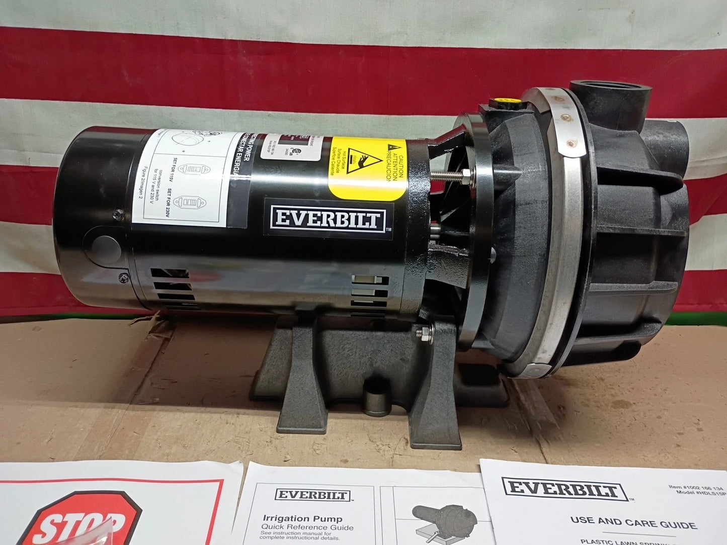 Everbilt HDLS15P, Lawn Irrigation Pump Plastic 1-1/2HP 52-GPM, Open Box,