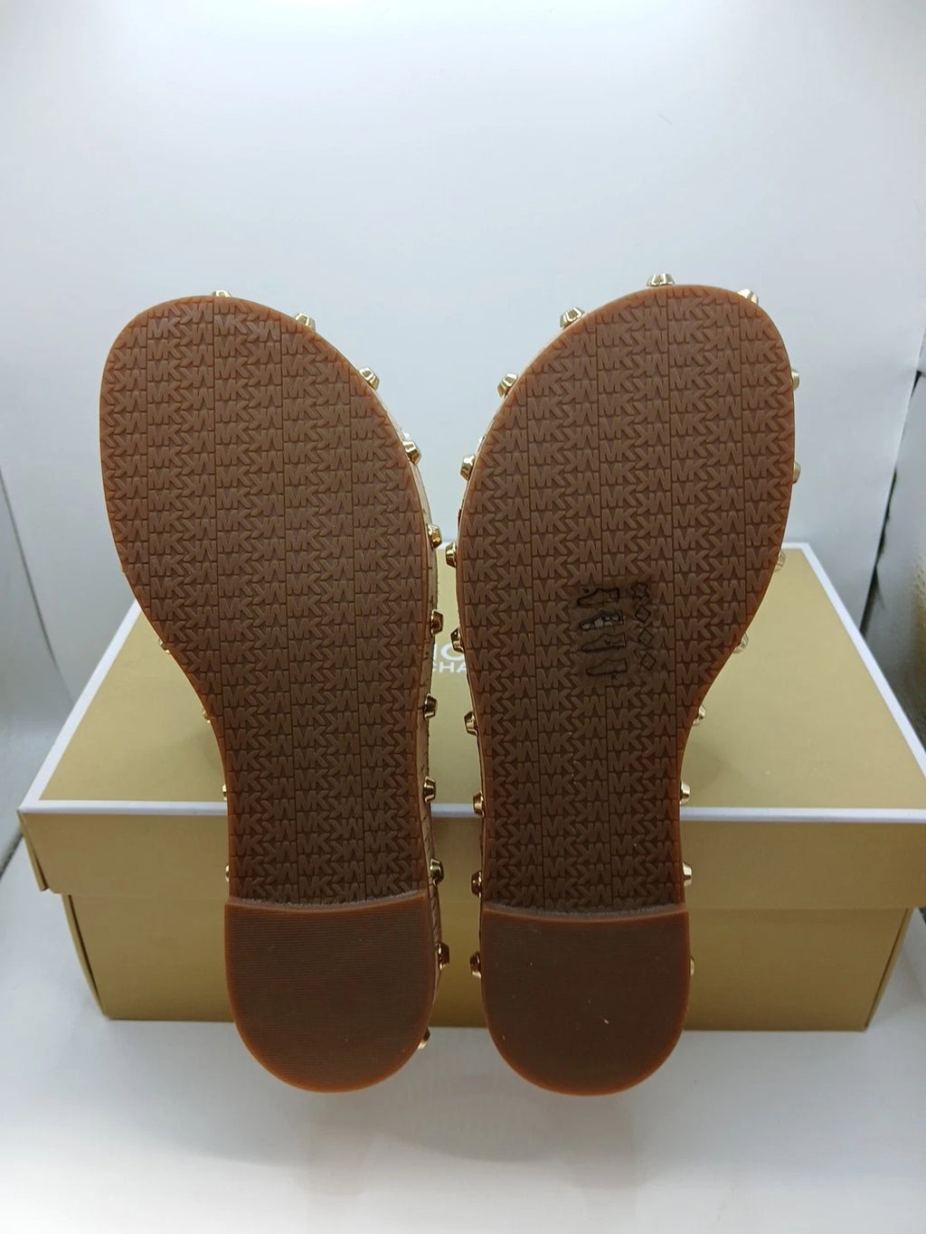 Michael Kors Ellen Slide Leather White Size 5.5