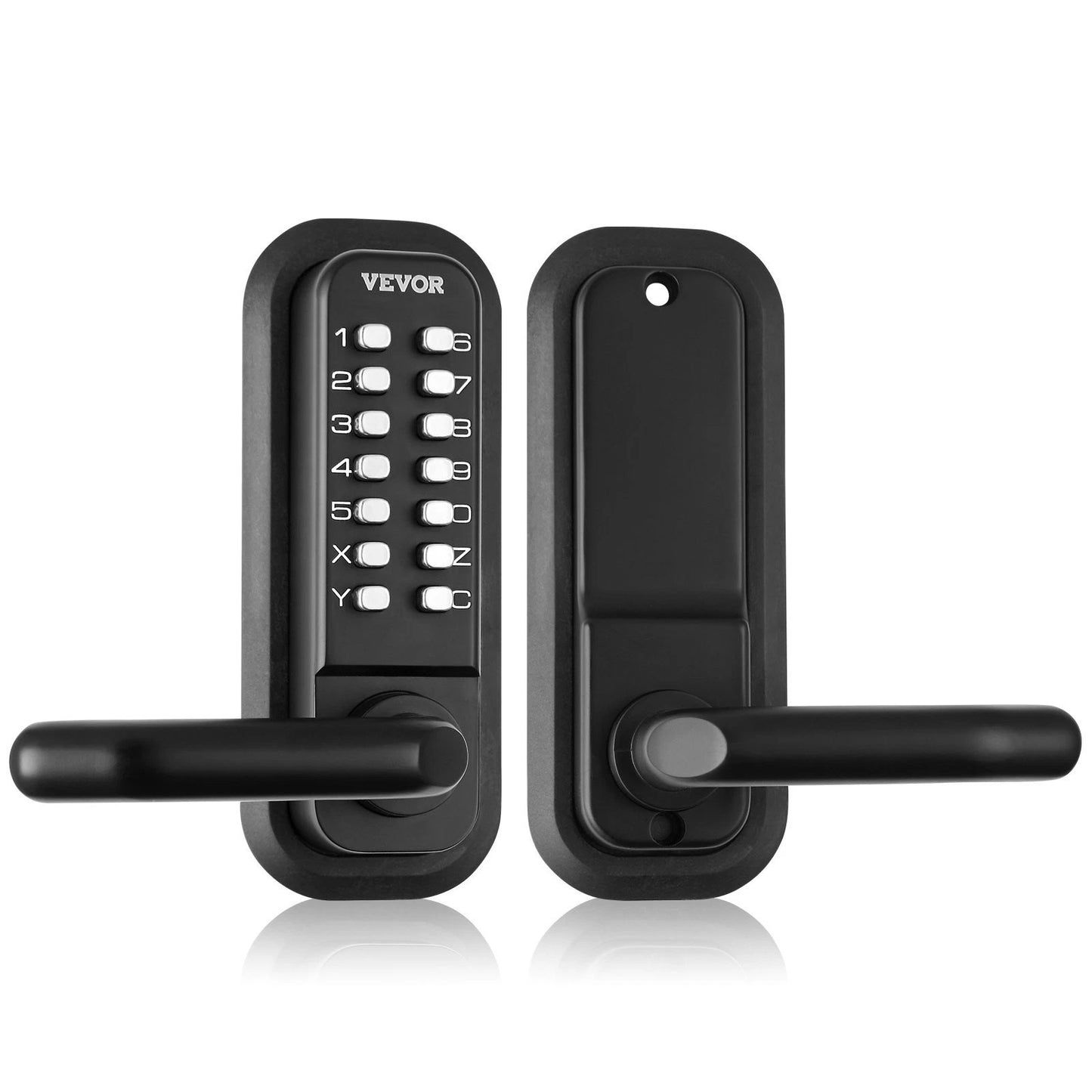 VEVOR Mechanical Keyless Entry Door Lock, 14 Digit Keypad, Double-sided