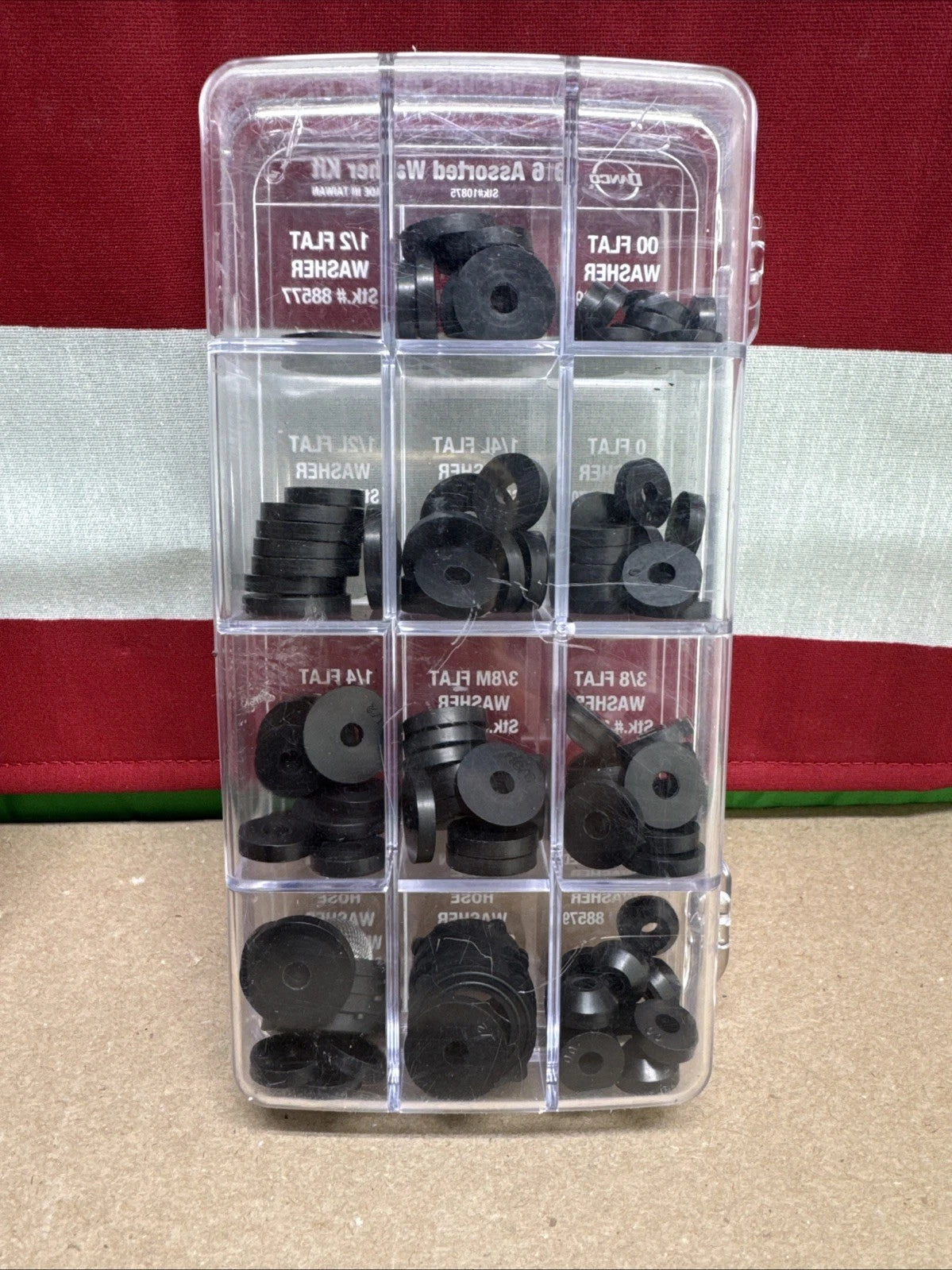 7PK Danco 116 piece Assorted Black Rubber Washer Kit 9D00010875 Stock #10875
